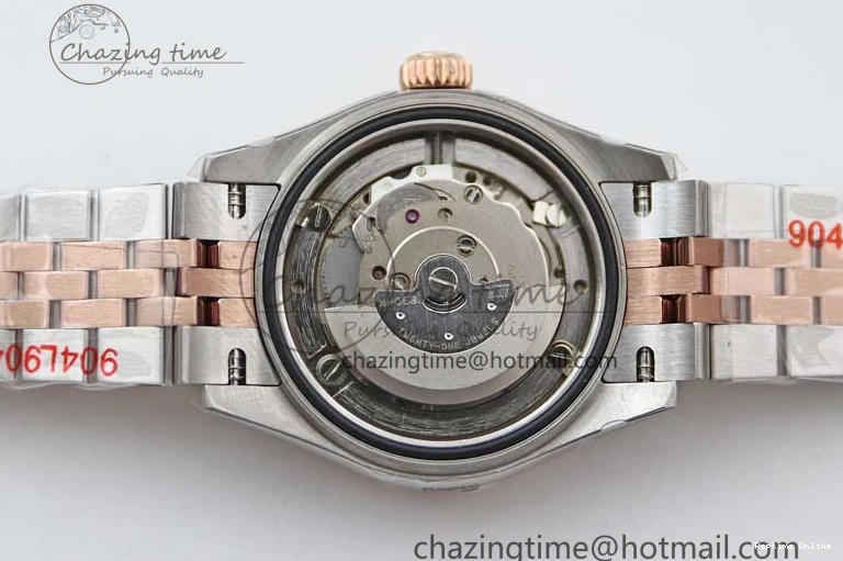 0511 Lady DateJust 28 SS RG TWF 1:1 Best Edition Green Dial Diamonds Markers on Jubilee Bracelet NH Trendsetting 2130